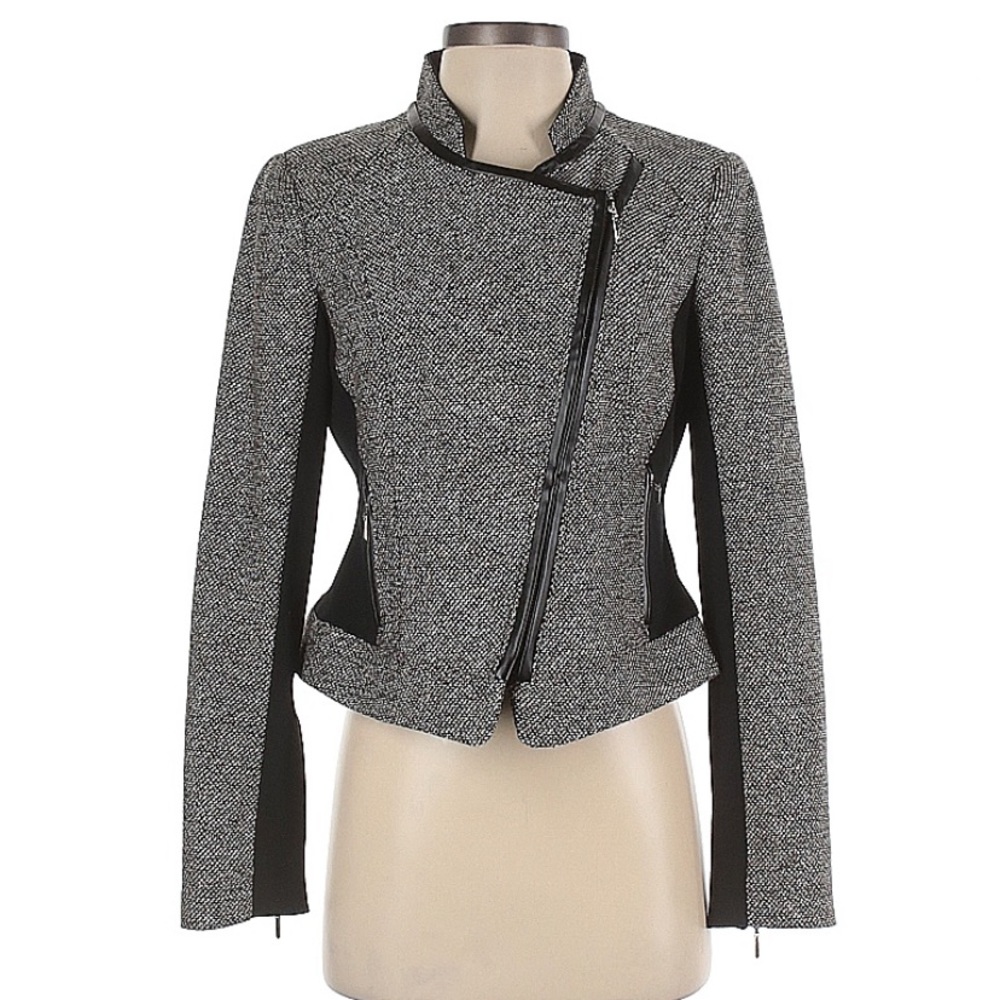 White House Black Market Cross-zip Jacket
